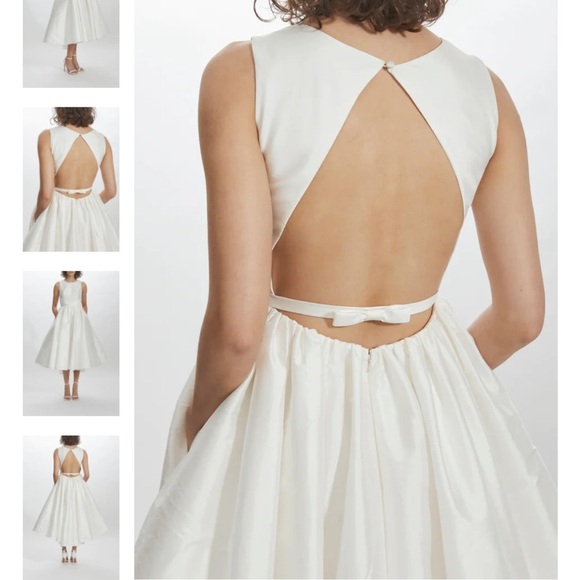 Amsale Little White Dress LW212 NWT Size 8 In Ivory White Anthropologie Bhldn - Picture 3 of 14